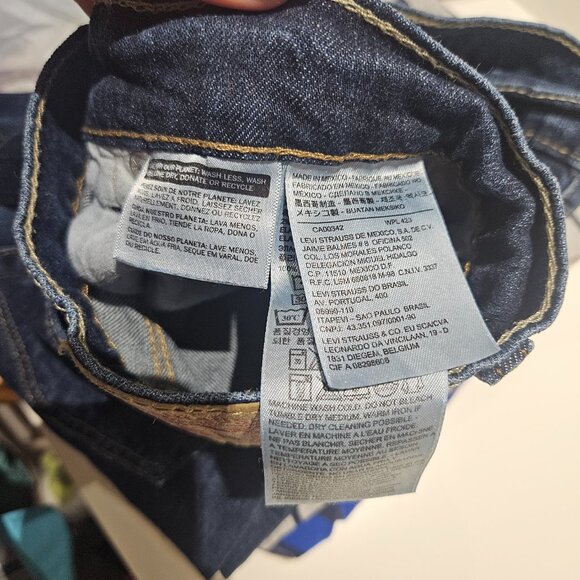 Levis 505 Jeans Mens 36x30 Blue Denim Straight Leg Medium Wash Pants Classic Cut - Picture 8 of 8